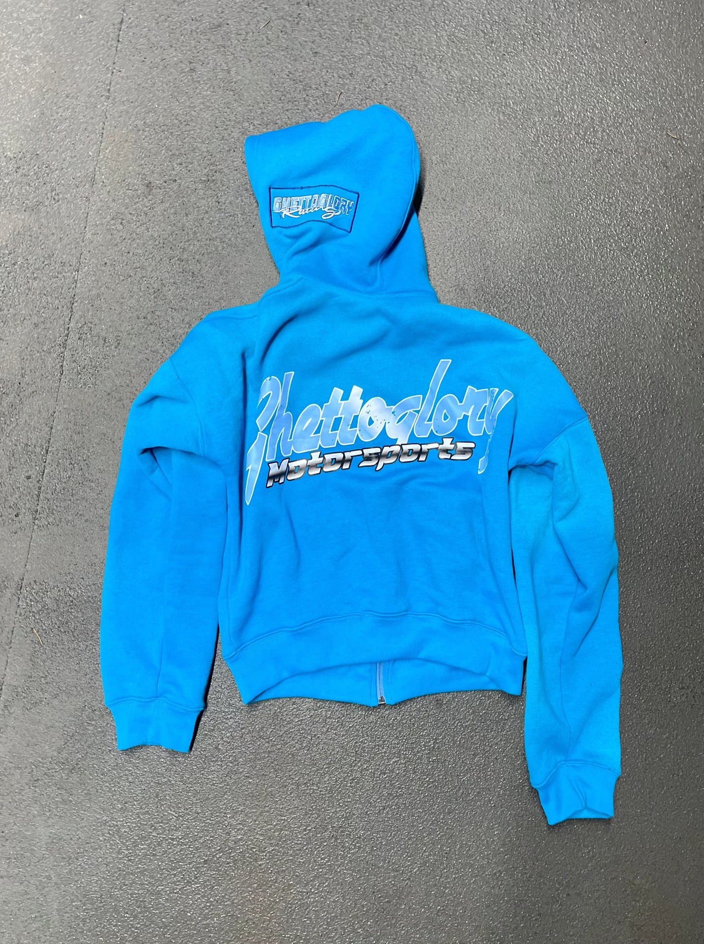 Blue Patched Racing Zip-Up