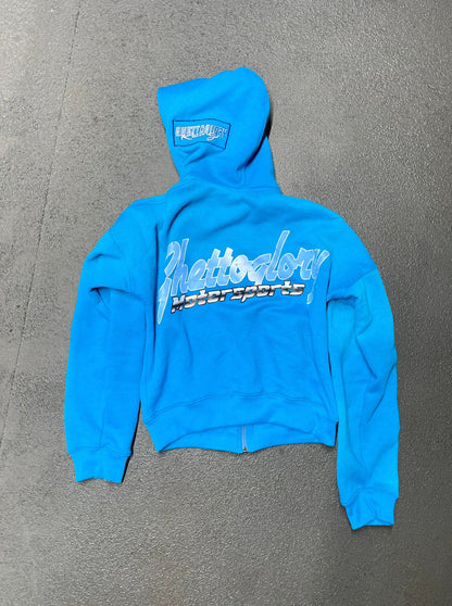 Blue Patched Racing Zip-Up